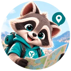 Yupi with a map